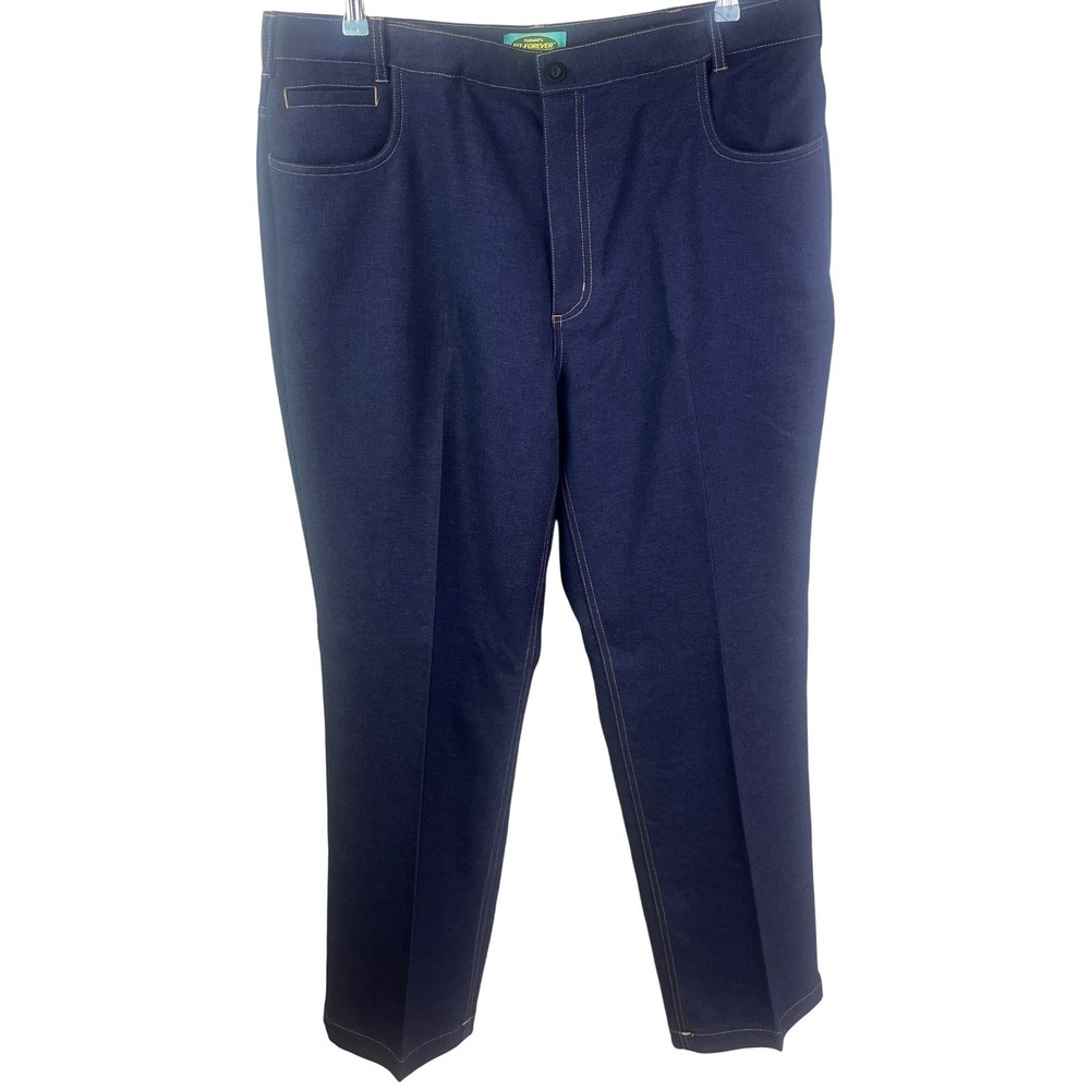 VTG Haband's Fit Forever Men's‎ Blue Jeans Hi Rise Adjustable Waist Slacks 40x31